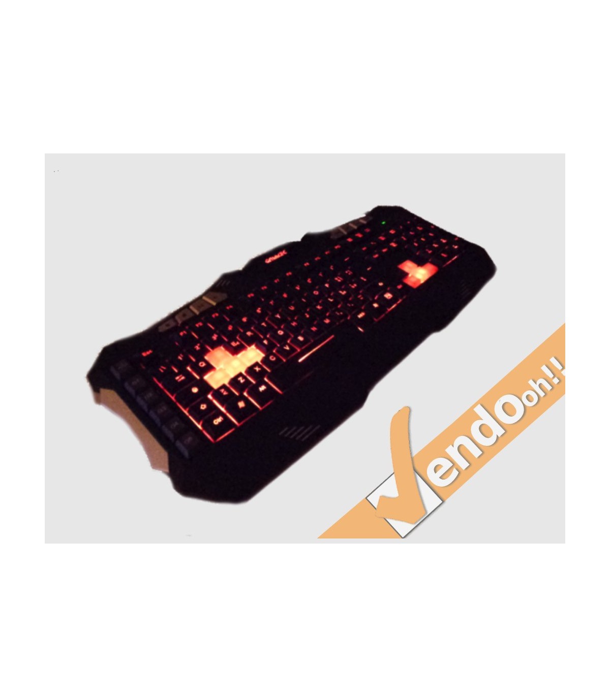 TASTIERA USB GAMING RETRO ILLUMINATA MULTIMEDIALE MACRO PROGRAMMABILE ITALIANA