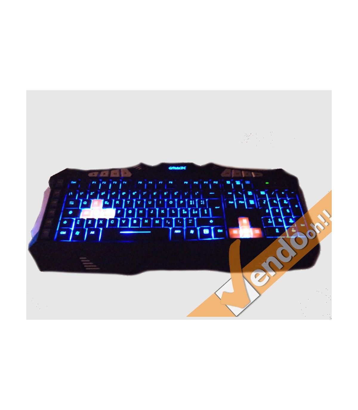 TASTIERA USB GAMING RETRO ILLUMINATA MULTIMEDIALE MACRO PROGRAMMABILE ITALIANA
