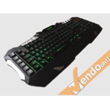 TASTIERA USB GAMING RETRO ILLUMINATA MULTIMEDIALE MACRO PROGRAMMABILE ITALIANA