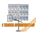 ESPOSITORE PUBBLICITARIO DA PAVIMENTO A PIANTANA 8 PAG A4 VERTICALE ALMA102/V