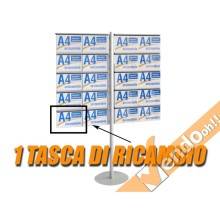 ESPOSITORE PUBBLICITARIO DA PAVIMENTO A PIANTANA 8 PAG A4 VERTICALE ALMA102/V