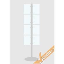 ESPOSITORE PUBBLICITARIO DA PAVIMENTO A PIANTANA 8 PAG A4 VERTICALE ALMA102/V