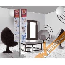 ESPOSITORE PUBBLICITARIO DA PAVIMENTO A PIANTANA 8 PAG A4 VERTICALE ALMA102/V