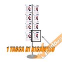 ESPOSITORE PUBBLICITARIO DA PAVIMENTO A PIANTANA 8 PAG A4 VERTICALE ALMA102/V