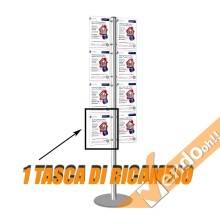 ESPOSITORE PUBBLICITARIO DA PAVIMENTO A PIANTANA 8 PAG A4 VERTICALE ALMA102/V