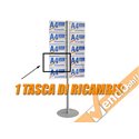 ESPOSITORE PUBBLICITARIO DA PAVIMENTO A PIANTANA 8 PAG A4 VERTICALE ALMA102/V