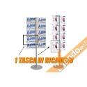 ESPOSITORE PUBBLICITARIO DA PAVIMENTO A PIANTANA 8 PAG A4 VERTICALE ALMA102/V
