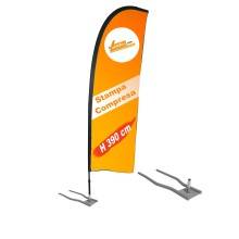 ESPOSITORE A BANDIERA DA ESTERNO INTERNO BASE PER AUTO E MOTO