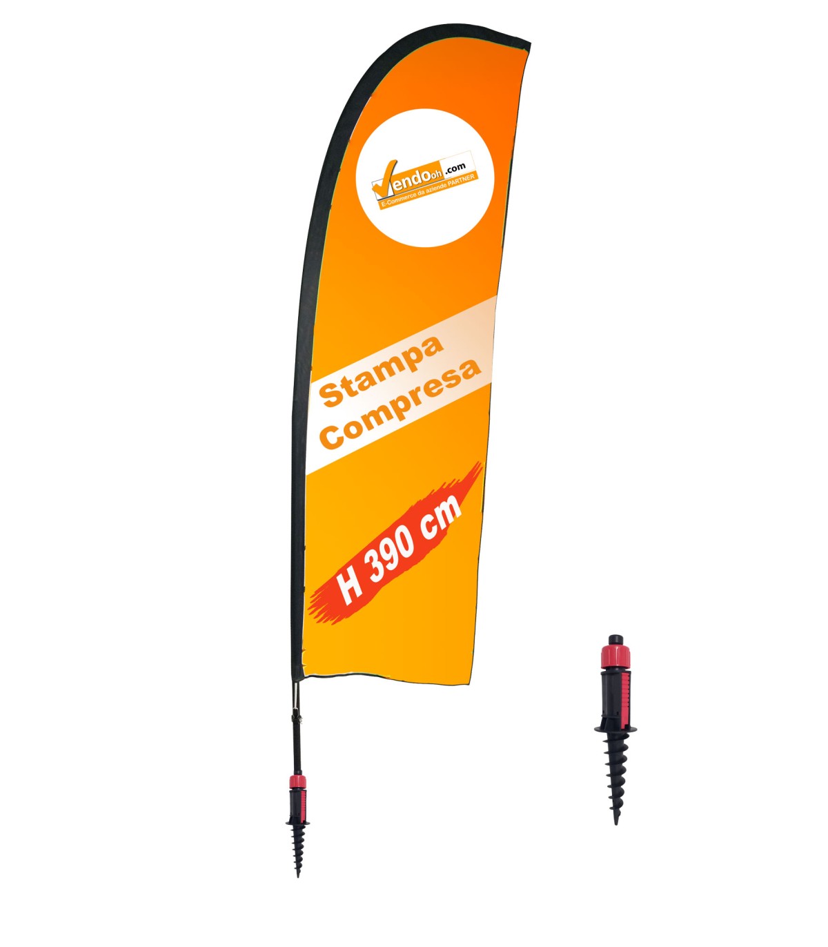 ESPOSITORE A BANDIERA DA ESTERNO INTERNO BASE PER NEVE