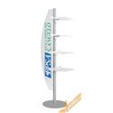 ESPOSITORE PUBBLICITARIO DA PAVIMENTO A VELA A PIANTANA PORTA OGGETTI ALMA003