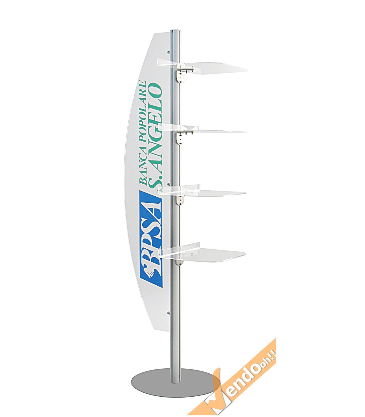 ESPOSITORE PUBBLICITARIO DA PAVIMENTO A VELA A PIANTANA PORTA OGGETTI ALMA003