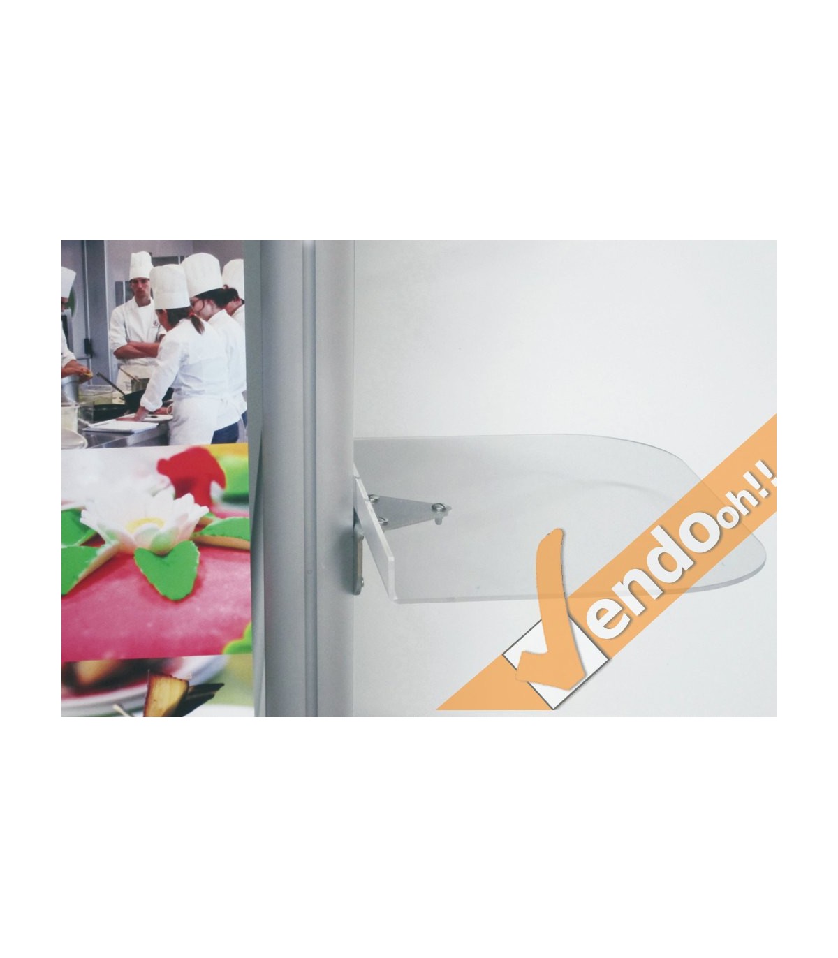 PORTA OGGETTI PER ESPOSITORE PUBBLICITARIO DA PAVIMENTO A PIANTANA ALMA003/R2