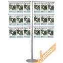 ESPOSITORE PUBBLICITARIO DA PAVIMENTO A PIANTANA BIFACCIALE DEPLIANT LOCANDINE