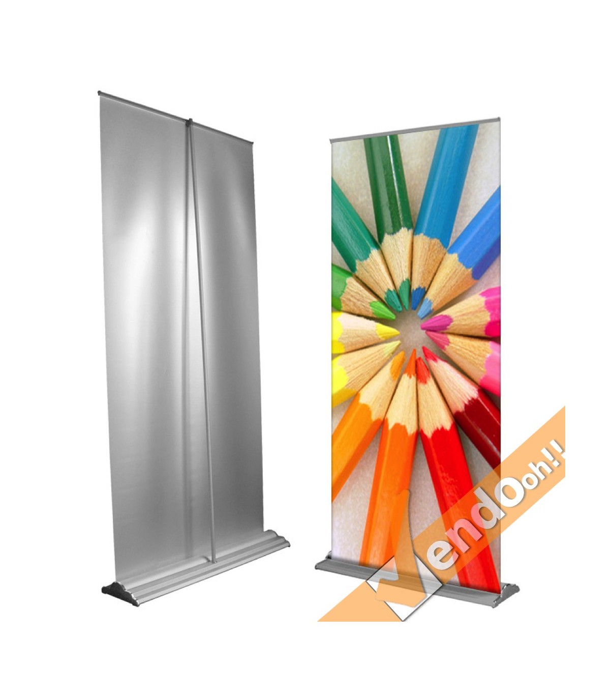 BANNER ROLL UP ROLL-UP ESPOSITORE PUBBLICITARIO DA PAVIMENTO VERTICALE 85X230 cm