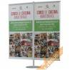ESPOSITORE PUBBLICITARIO PORTA 2 BANNER BIFACCIALI DA PAVIMENTO VERTICALE 60X180