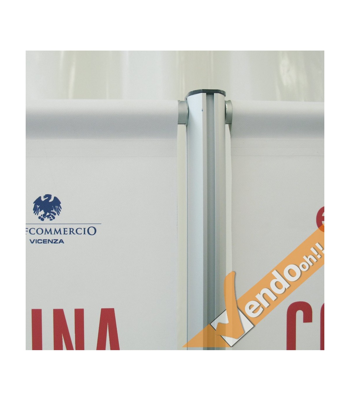 ESPOSITORE PUBBLICITARIO PORTA 2 BANNER BIFACCIALI DA PAVIMENTO VERTICALE 60X180