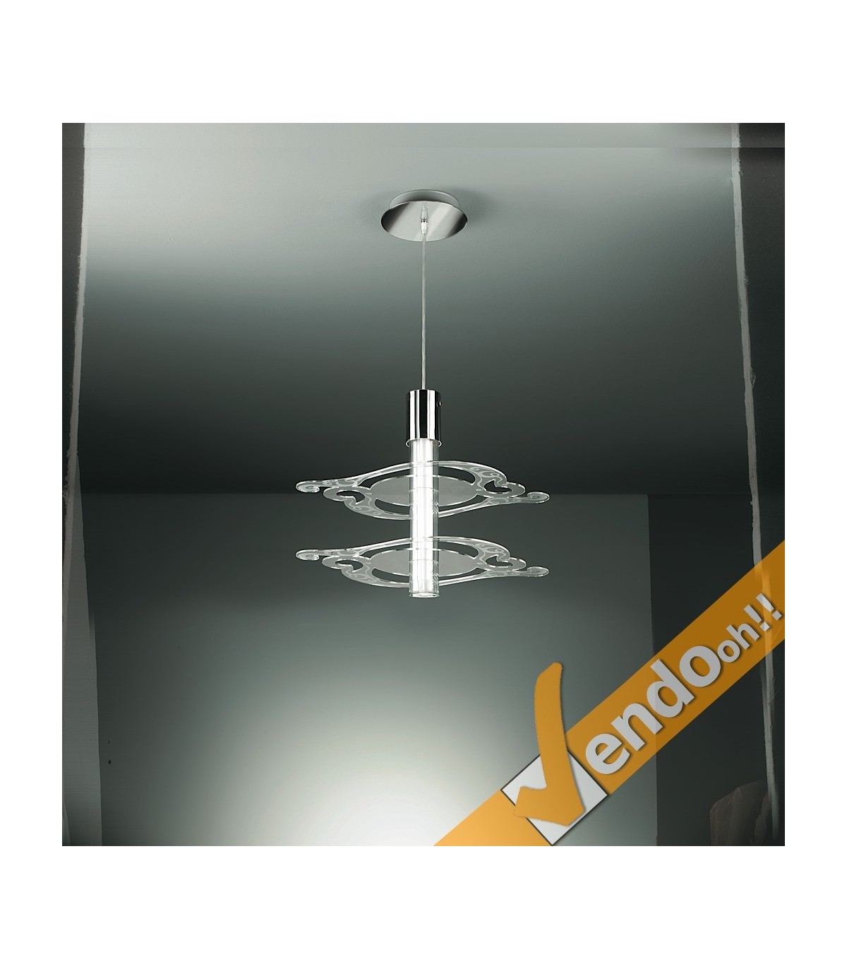 INFORMALE LAMPADA LAMPADARIO DA SOSPENSIONE VARI COLORI RISPARMIO ENERGETICO 2P