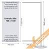 ESPOSITORE PUBBLICITARIO PORTA BANNER CON BASE DA PAVIMENTO VERTICALE 60X180