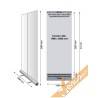 BANNER ROLL UP ROLL-UP ESPOSITORE PUBBLICITARIO DA PAVIMENTO VERTICALE 102X200