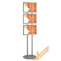 ESPOSITORE CAVALLETTO PUBBLICITARIO A PIANTANA 3 CORNICI A3 ESPOSITIVE X GRAFICA