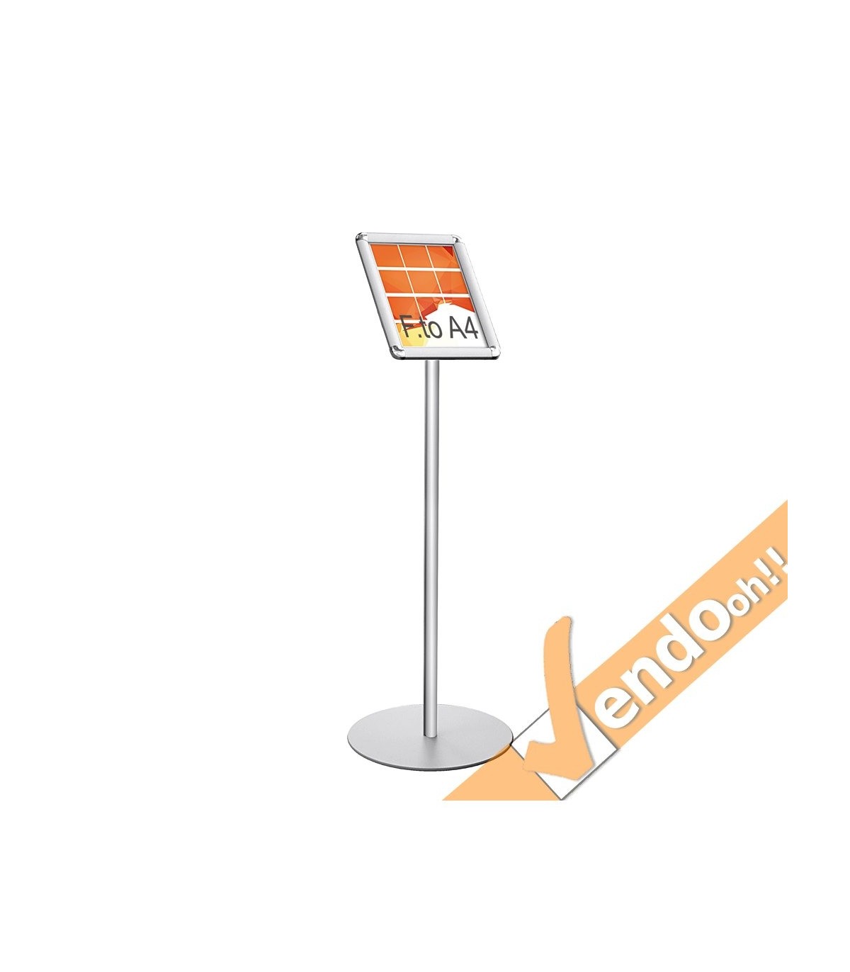 ESPOSITORE PUBBLICITARIO A LEGGIO DA PAVIMENTO CON CORNICE E BASE FORMATO A4