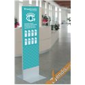 TOTEM ESPOSITORE BIFACCIALE PUBBLICITA INFORMAZIONE COMUNICAZIONE GRAFICA 42X156
