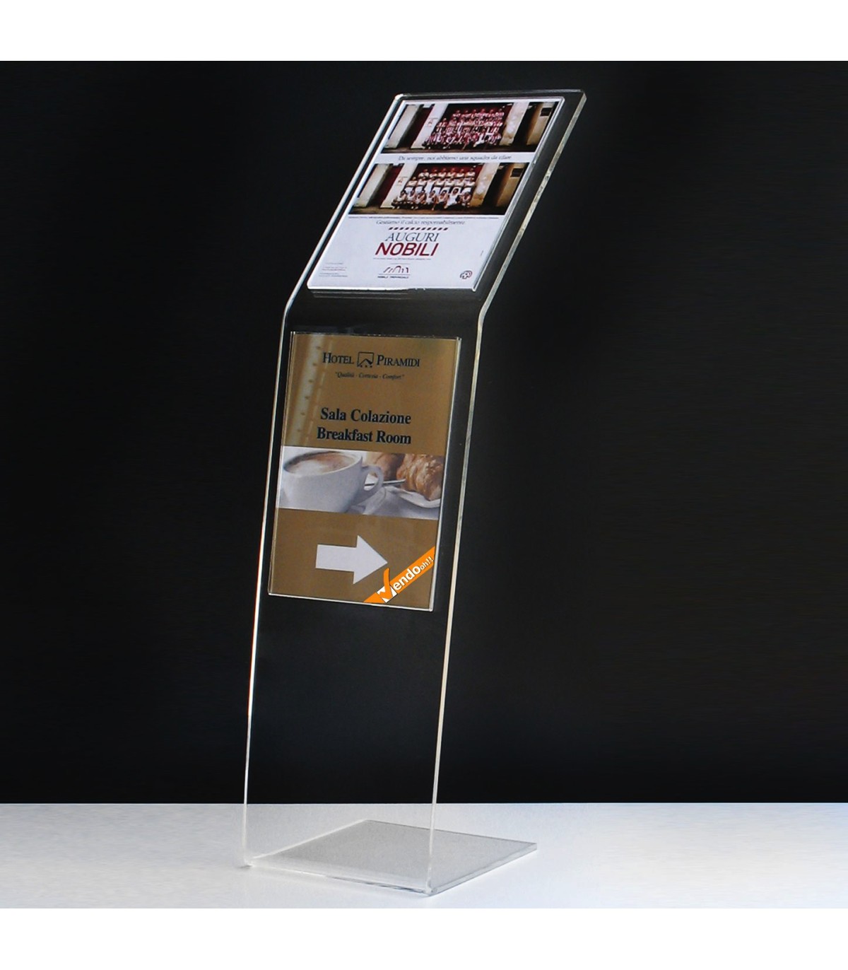 ESPOSITORE PUBBLICITARIO A4 LEGGIO PORTA LOCANDINE AVVISI DEPLIANT COMUNICAZIONI