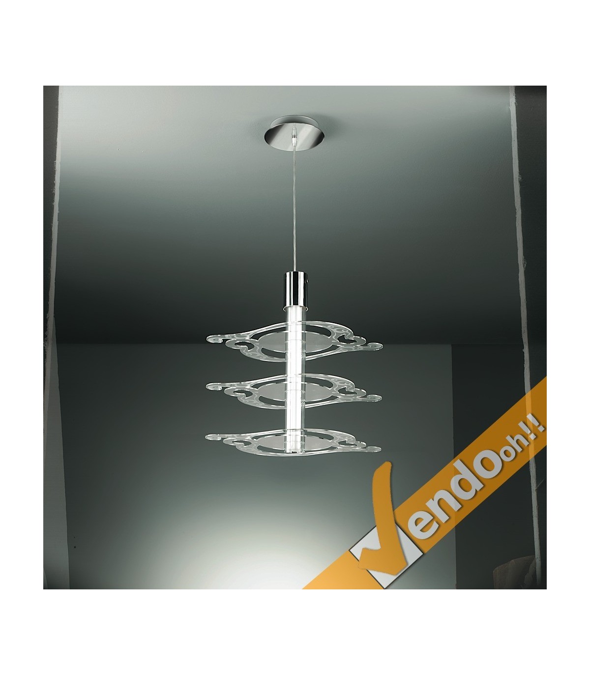 INFORMALE LAMPADA LAMPADARIO DA SOSPENSIONE VARI COLORI RISPARMIO ENERGETICO 3P