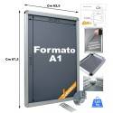 CORNICE ESPOSITIVA F.TO A1 PUBBLICITARI DA APPENDERE PARETE MURO NEGOZIO CRPT04