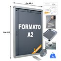 CORNICE ESPOSITIVA F.TO A2 PUBBLICITARI APPENDERE SU PARETE MURO NEGOZIO CRPT08