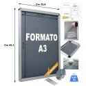 CORNICE ESPOSITIVA F.TO A4 PUBBLICITARI APPENDERE SU PARETE MURO NEGOZIO CRPT01