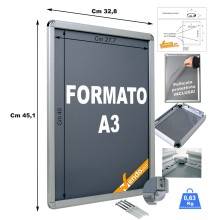 CORNICE ESPOSITIVA F.TO A4 PUBBLICITARI APPENDERE SU PARETE MURO NEGOZIO CRPT01