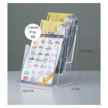 ESPOSITORE PORTA DEPLIANT PUBBLICITA' DA BANCO UFFICIO SCRIVANIA NEGOZIO PDB401