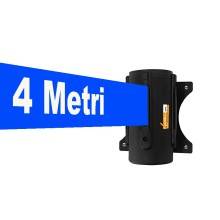 ATTACCO A MURO CON NASTRO 4 METRI COLORE BLU COLONNA COLONNINA SEGNA PERCORSO DELIMITA AREA