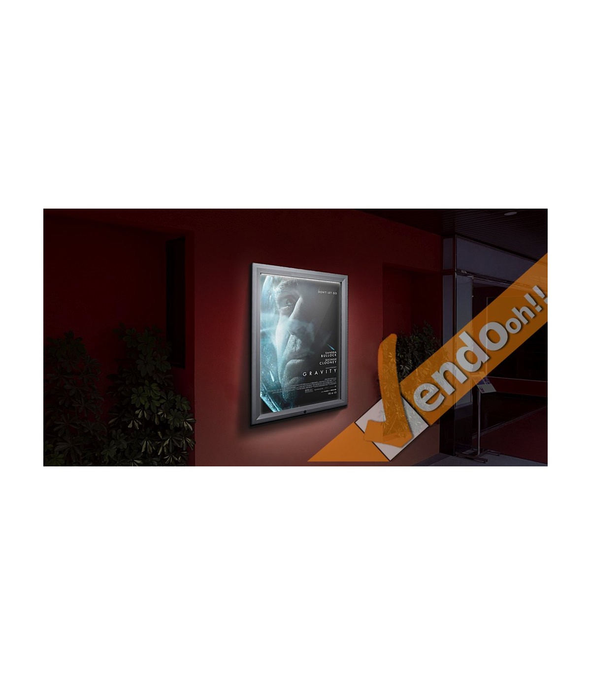 BACHECA ESPOSITORE PUBBLICITARIO PER ESTERNI APERTURA A RIBALTA VETRO TEMPRATO