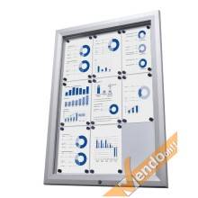 BACHECA ESPOSITORE PUBBLICITARIO PER ESTERNI APERTURA A RIBALTA VETRO TEMPRATO