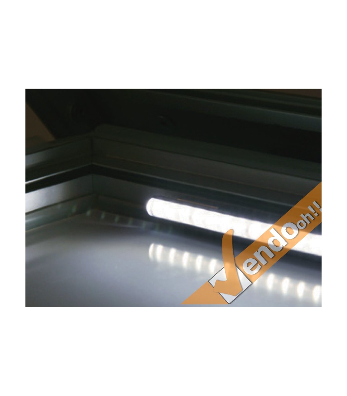 BACHECA ESPOSITORE PUBBLICITARIO PER ESTERNI APERTURA A RIBALTA VETRO TEMPRATO