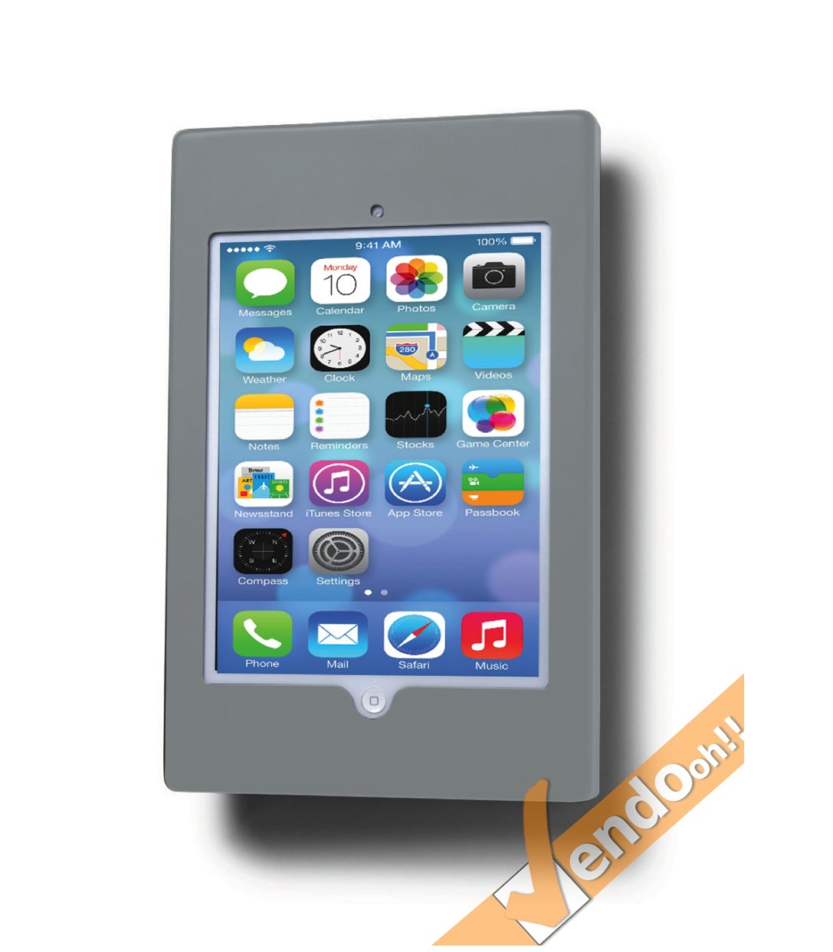 SUPPORTO ESPOSITORE DA PARETE MURO PORTA TABLET APPLE IPAD 10" POLLICI VERTICALE