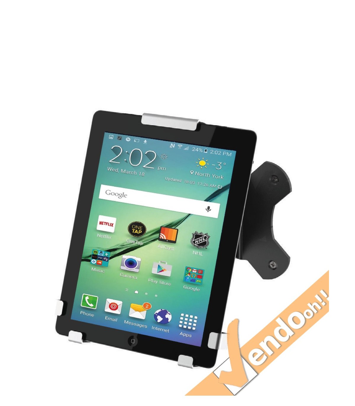 SUPPORTO ESPOSITORE DA PARETE MURO PORTA TABLET UNIVERSALE 8"
