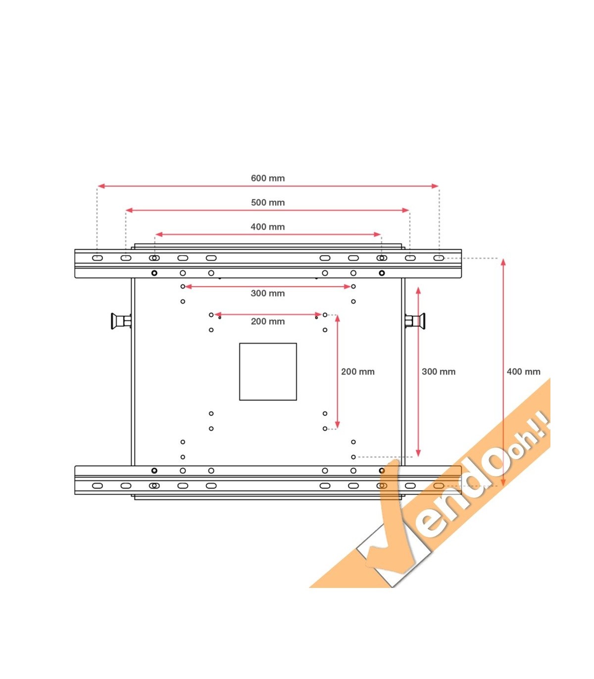 ESPOSITORE PORTA MONITOR SCHERMO VIDEO DA PAVIMENTO BASE DA TERRA AUTOPORTANTE