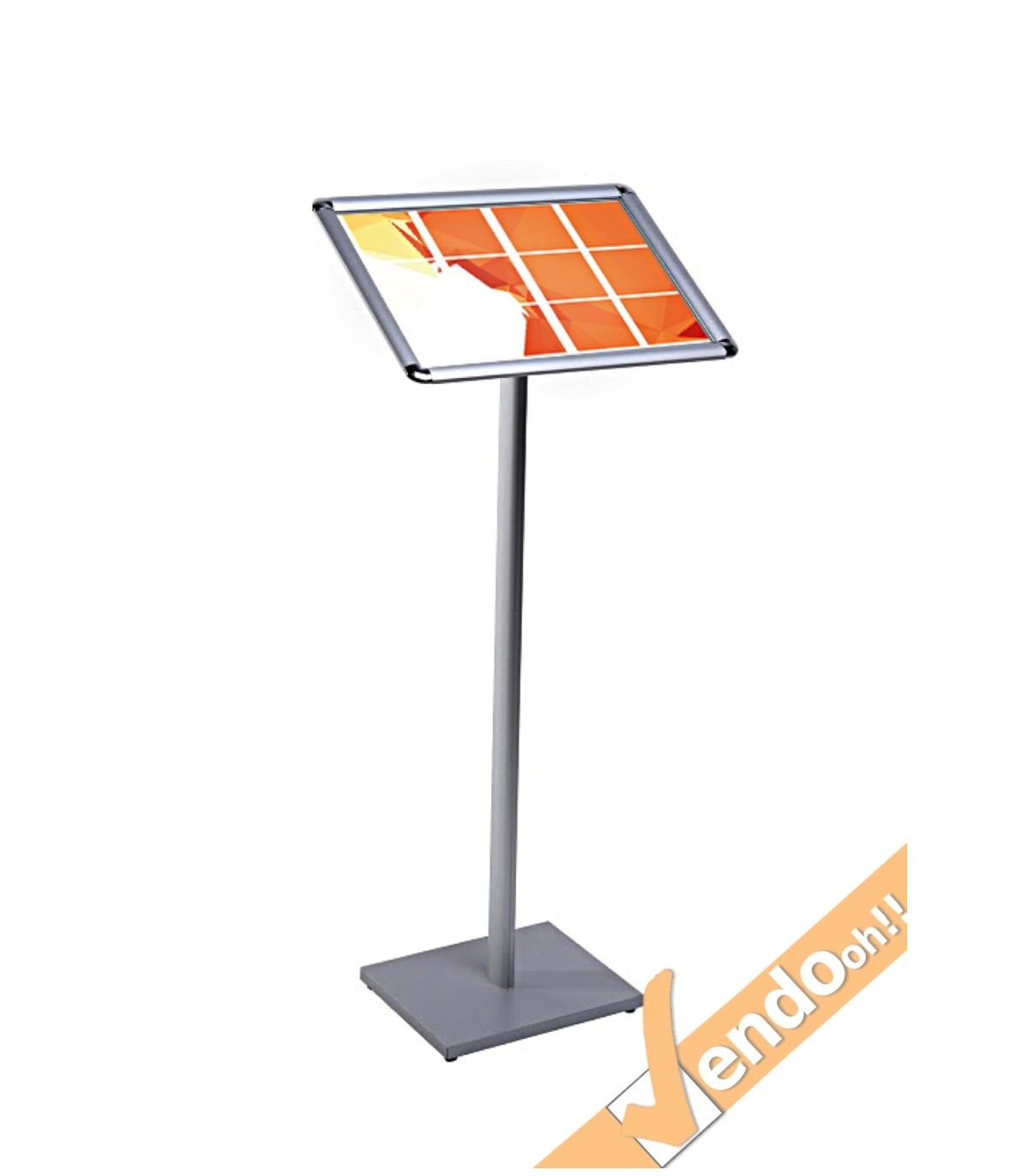 ESPOSITORE PUBBLICITARIO A LEGGIO DA PAVIMENTO CON CORNICE E BASE FORMATO A4