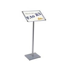 ESPOSITORE PUBBLICITARIO A LEGGIO DA PAVIMENTO CON CORNICE E BASE FORMATO A4