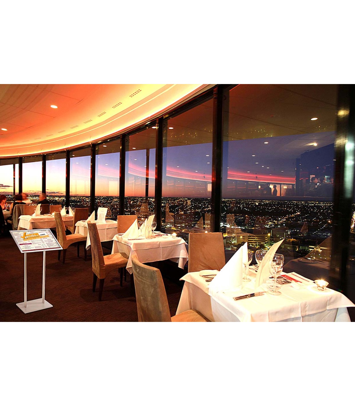 PORTA MENU' RISTORANTE HOTEL ESPOSITORE A LEGGIO DA PAVIMENTO A CORNICE F.TO A2