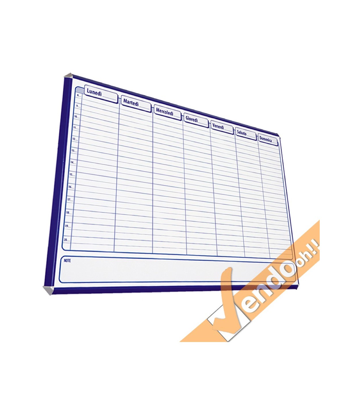 LAVAGNA MAGNETICA PLANNING MENSILE 90X60 CM PER UFFICIO SCUOLA SCRIVIBILE CON PENNARELLI BOARD0052
