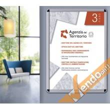 CORNICE ESPOSITIVA PUBBLICITARIA 140x100 DA MURO UFFICIO NEGOZIO AGENZIA CRPT07