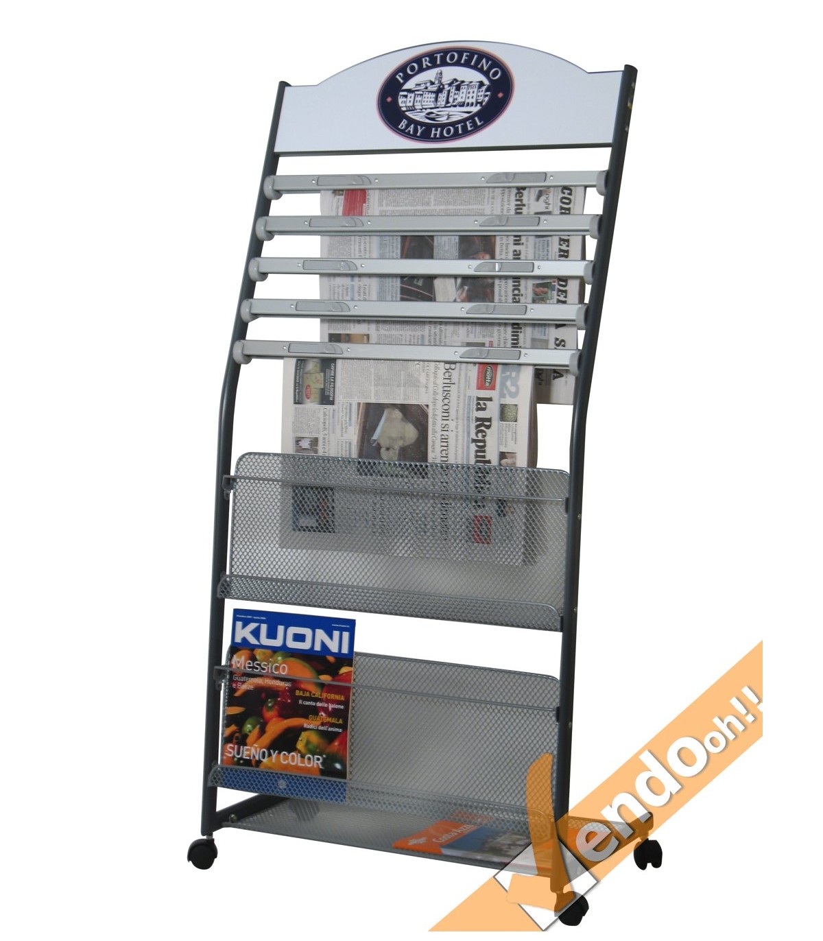 ESPOSITORE DEPLIANT VOLANTINI DA PAVIMENTO LEGGIO UFFICIO NEGOZIO AGENZIA SLV03