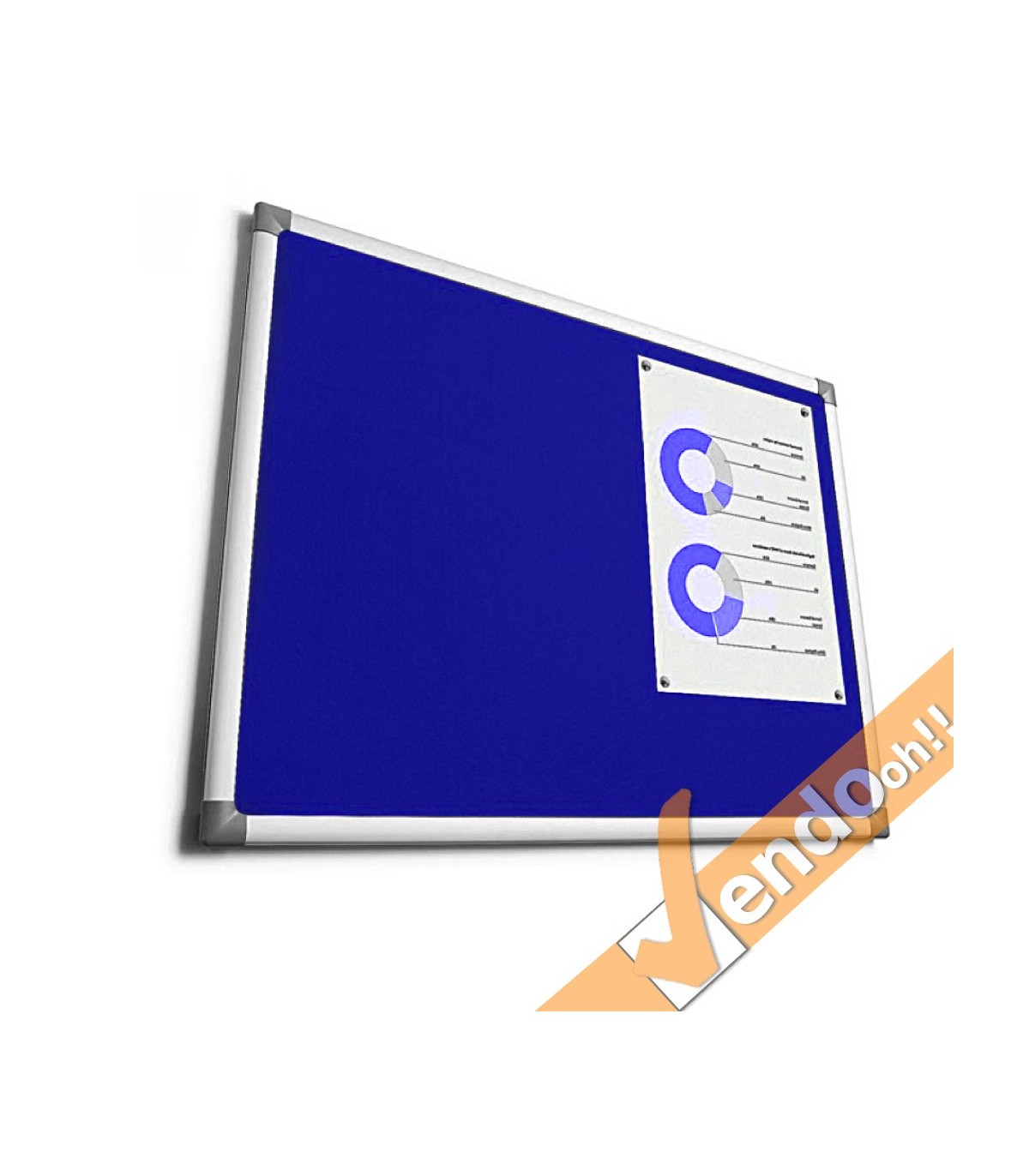 LAVAGNA IN PANNO BLU 120X90 BACHECA PER UFFICIO SCUOLA DA PARETE BOARD043/PB