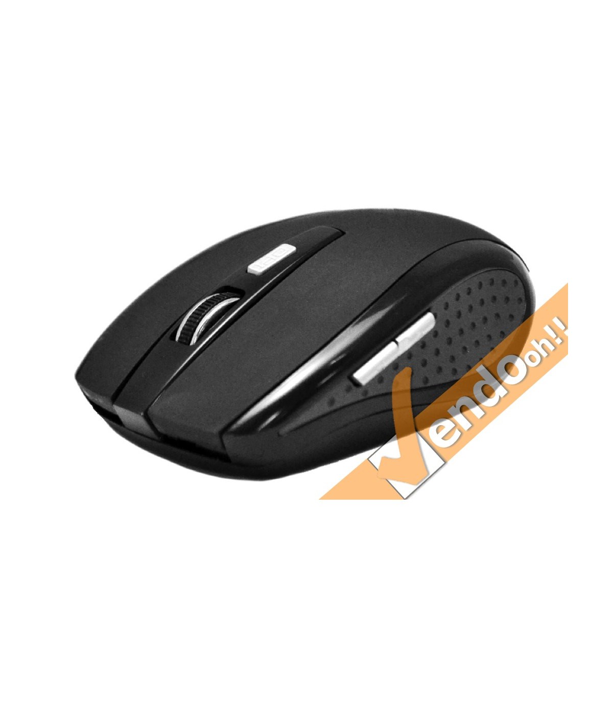 MOUSE MAUSE WIRELESS SENZA FILO 6 TASTI COLORATO NERO GOMMATO PUNTATORE LASER