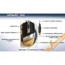 MOUSE USB A FILO LASER GAMING COMPUTER PC GAME 800 1600 2400 3200 DPI 7 TASTI
