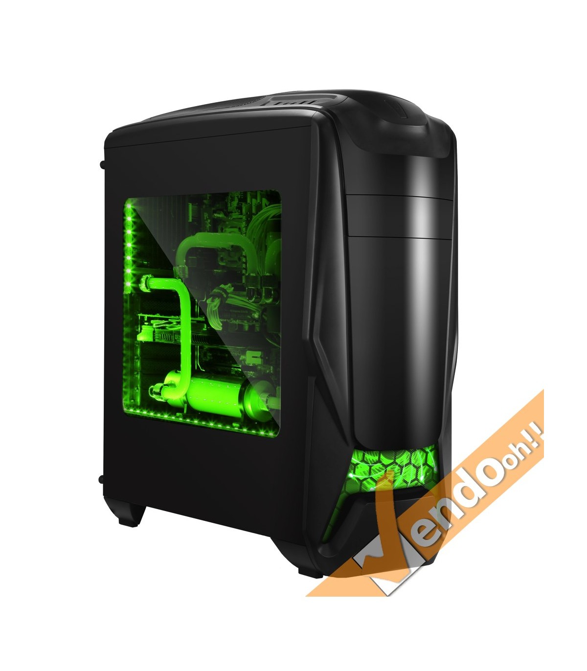 CASE COMPUTER PC GAMING ATX IN METALLO GABBIA LIQUID COOLER INTEGRATA CARD READER